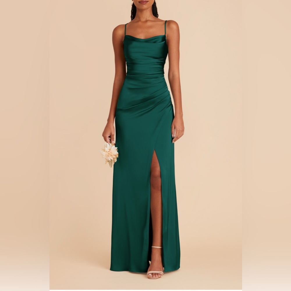 Birdy Grey matte satin dress - emerald